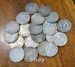 GERMAN Lot 21x Coins 5 REICHSMARK 1934 1936 Third Reich WWII Silver