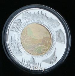 GREAT WALL OF CHINA -THE WONDERS OF WORLDBiMetal HOLOGRAM COIN-CAMBODIA RARE