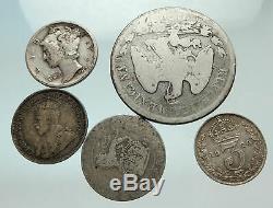 GROUP LOT of 5 Old SILVER Europe or Other WORLD Coins for your COLLECTION i75643