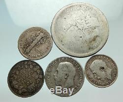 GROUP LOT of 5 Old SILVER Europe or Other WORLD Coins for your COLLECTION i75643