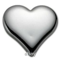 Geiger 500g Silver Heart W Wood Box And coa