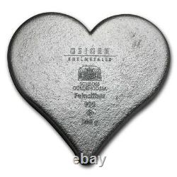 Geiger 500g Silver Heart W Wood Box And coa
