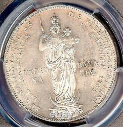 German States Bavaria 1855 2 Gulden Taler Coin Thaler PCGS MS 64 Madonna F. STG