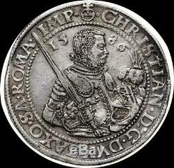 German States Saxony-Albertine 1586 thaler, old silver world coin HIGH GRADE