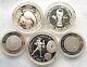 Germany 2006 World Cup Set Of 5 Silver Coins, France, South Africa, Mexico