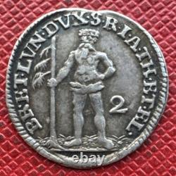 Germany, Bruns-Lüne-Calen-Hann 1750/49 SILVER 2 Mariengroschen. WILDMAN. KM# 216