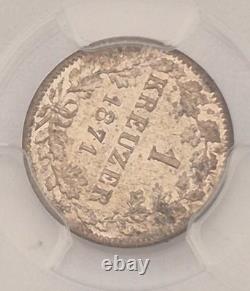 Germany Wurttemberg KREUZER 1871 PCGS MS65