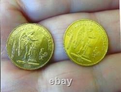 Gold & Silver Special Two Gold Angels 20 Franc & American Silver Eagle