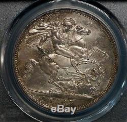 Great Britain 1887 Crown Choice UNC PCGS MS63 World Silver Coin