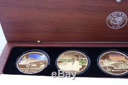 Great Rail Journeys Of The World 5 Coin Silver Gold Plated Set Premium Edition