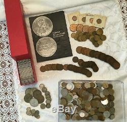 HUGE World Coin Lot mixed big variety see all pics includes silver coins