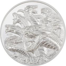HYDRA Mythical Creatures 1 Oz Silver Coin 1000 Shillings Tanzania 2022