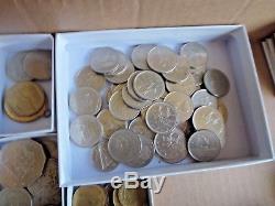 Huge 400 FOREIGN WORLD COIN LOT Some SILVER CANADA ISRAEL MEXICO AUSTRALIA MORE