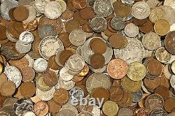 Huge 5 Lb Old Coin Collection Estate Sale Lots Set With Silver Coins