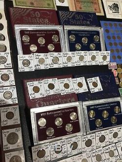 Huge Lot 300+Coins/StampsSilver Note Mercury/Buffalo/Indian/1892/Proof/World/V