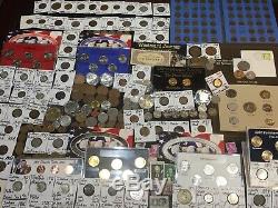 Huge Lot 350+ Coins/StampsSilver Note Mercury/Buffalo/Indian/1892/Proof/World+