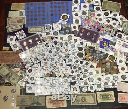 Huge Lot 400Coin/StampSilver Certificate/Mercury/Buffalo/Indian/1893WWII/World