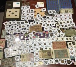 Huge Lot 400+Coin/StampSilver Certificate/Mercury/Buffalo/Indian/1893USA/World