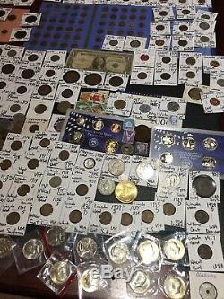Huge Lot 400+Coin/StampSilver Certificate/Mercury/Buffalo/Indian/1893USA/World