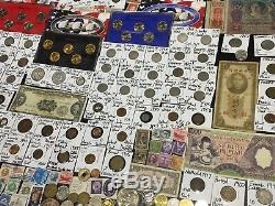 Huge Lot 400+Coin/StampSilver Half/Mercury/Buffalo/Indian/1893/Proof/V/World+