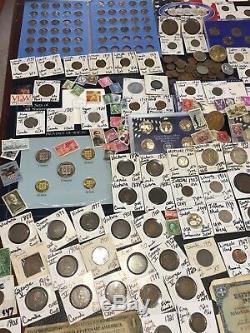 Huge Lot 400+Coin/Stamp/World-Silver Walking Half/1893/Mercury/VBuffalo/Indian+