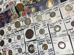 Huge Lot 400+Coin/Stamp/World-Silver Walking Half/1893/Mercury/VBuffalo/Indian+