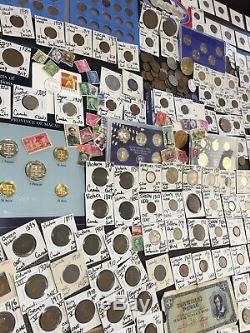 Huge Lot 400+Coin/Stamp/World-Silver Walking Half/1893/Mercury/VBuffalo/Indian+