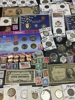 Huge Lot 400+ USA&World Coin/Stamp1893/SilverProof/Mercury/Buffalo/MS66RD/BUST