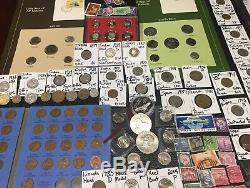 Huge Lot 400+ USA&World Coins/Stamp1893/SilverProof/Mercury/IKE/Buffalo/Barber