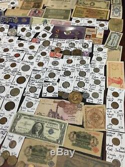Huge Lot 450+Coin/StampSilver Certificate/Mercury/Buffalo/Indian/1892USA/World