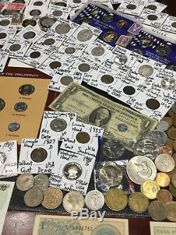 Huge Lot 450+Coin/StampSilver Certificate/Mercury/Buffalo/Indian/1893USA/World