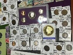 Huge Lot 450+Coin/StampSilver Certificate/Mercury/Buffalo/Indian/1893USA/World