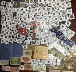 Huge Lot 450+Coin/StampSilver Certificate/Mercury/Buffalo/Indian/1893USA/World