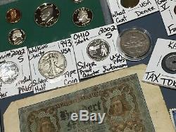 Huge Lot 450+Coin/StampSilver Certificate/Mercury/Buffalo/Indian/1893-USA/World