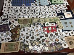 Huge Lot 450+Coin/Stamp/Notes1893+Silver/Mercury/Buffalo/Indian/NGC Slab/World+