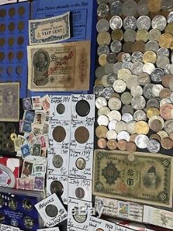 Huge Lot 500+Coin/StampSilver Half/Mercury/Buffalo/Indian/1893/Proof/V/World+