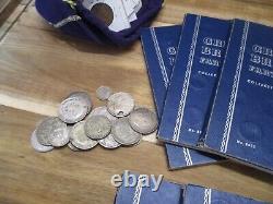 Huge Lot Of British Pre Decimal Coins withSilver- With Key Coins