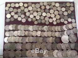 Huge World Foreign Silver 173 Old Silver Vintage Coins francs guilder Canadian