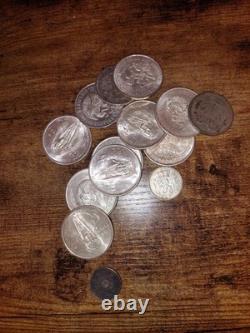 Hugh Lot of World Silver Coins Lot 1900s Many Countries NET SILVER 715 GRAMS