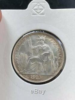 INDOCHINE COINS 20 Cents Silver 68% 1923 NGC MS-67 Top 1 on The World LDP Shop