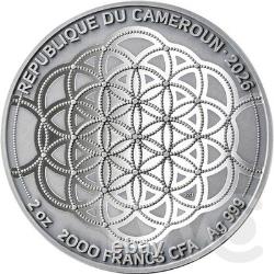 Indian Elephant Patterns of the World 2 oz Silver Coin CFA Cameroon 2026