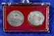 Iraq- 500 Fils 1959 & 1 Dinar 1973 Oil Nationalization Silver Coin In Gift Case