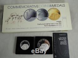 Israel 2009 Masada / Unesco World Heritage Sites, BU+PROOF Silver Coins +box+COA