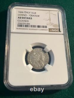 Italian States Loano'GRATIOR' Luigino 1666 NGC AU Det. Cleaned