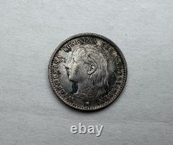 J3927 Netherlands 1895 Wilhelmina Silver 10 Cents Key Value Scarce