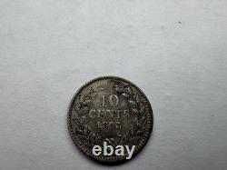 J3927 Netherlands 1895 Wilhelmina Silver 10 Cents Key Value Scarce