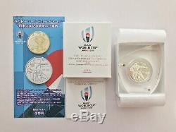 JAPAN 1000 YEN 2019 RUGBY WORLD CUP 1 OZ. SILVER UNC COIN WITH BOX New