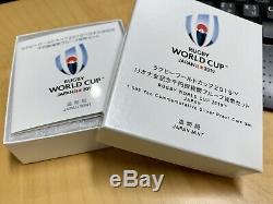 Japan 1000 Yen 2019 Rugby World Cup 1 Oz. Silver Unc Coin With Box