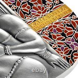 Kama Sutra Moments of Love 3 oz Antique finish Silver Coin CFA Cameroon 2020