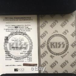 Kiss Alive Worldwide Tour 1996-1997 Silver Coin Set(rarely Available)new! Coa